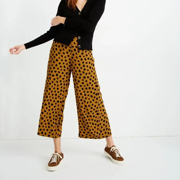 ISO Madewell Huston Pull-On Crop Pants in Painted Spots - Picture 2 of 2